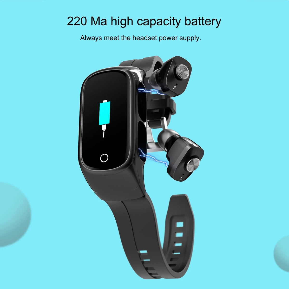 2-In-1 Smart Watch & Earbuds Fitness True Wireless Combo